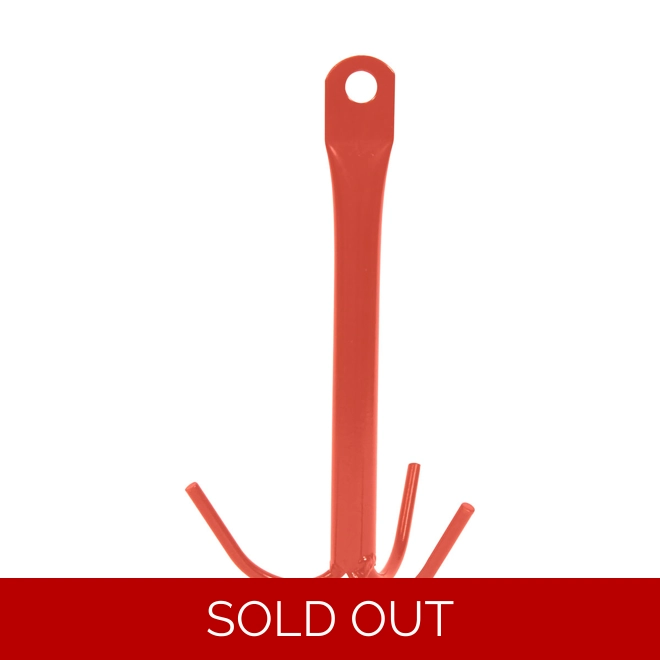 product Image for Perry Equestrian 3 Prong Tack Hook - Red